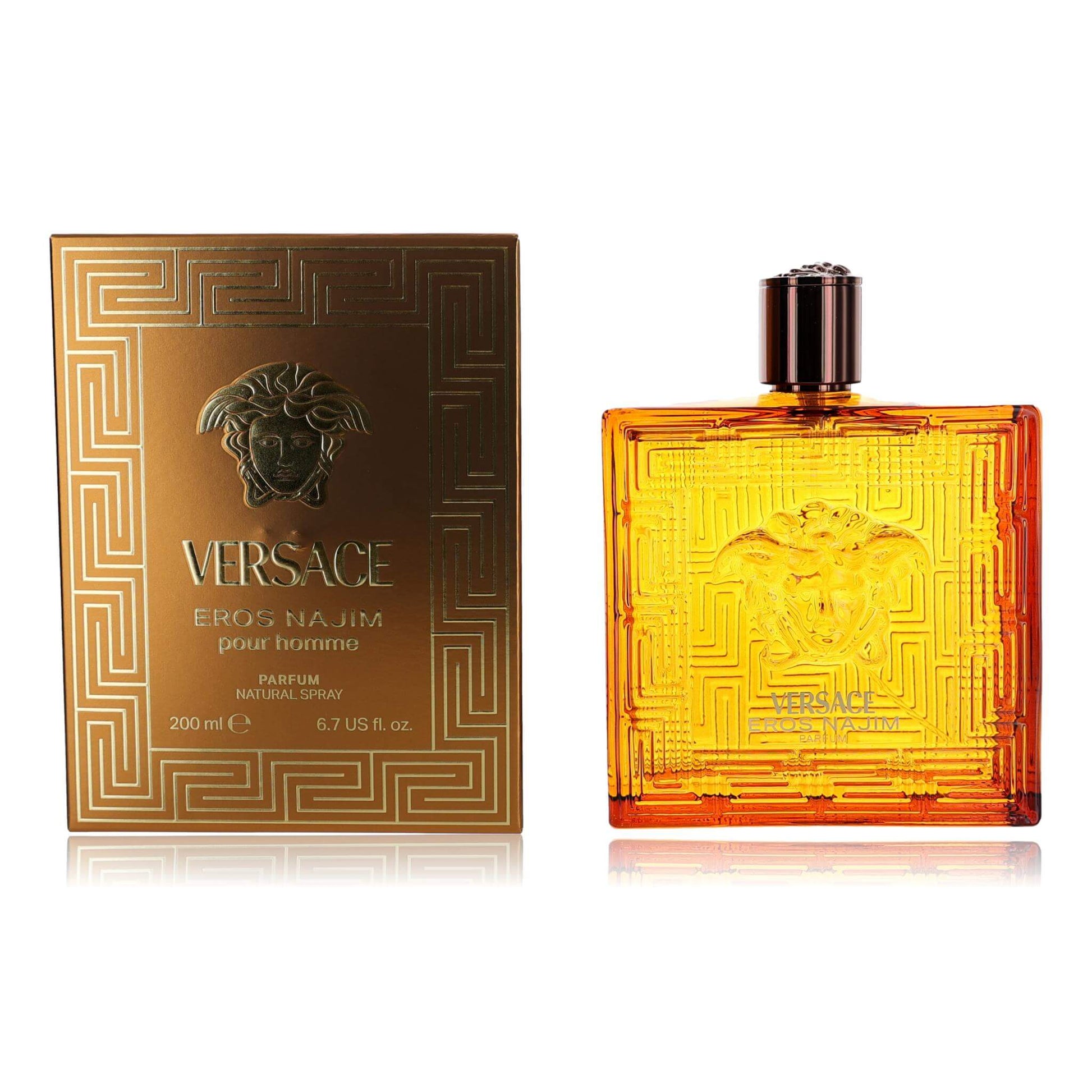 Versace Eros Najim eau de parfum spray bottle with matching box, 200 ml