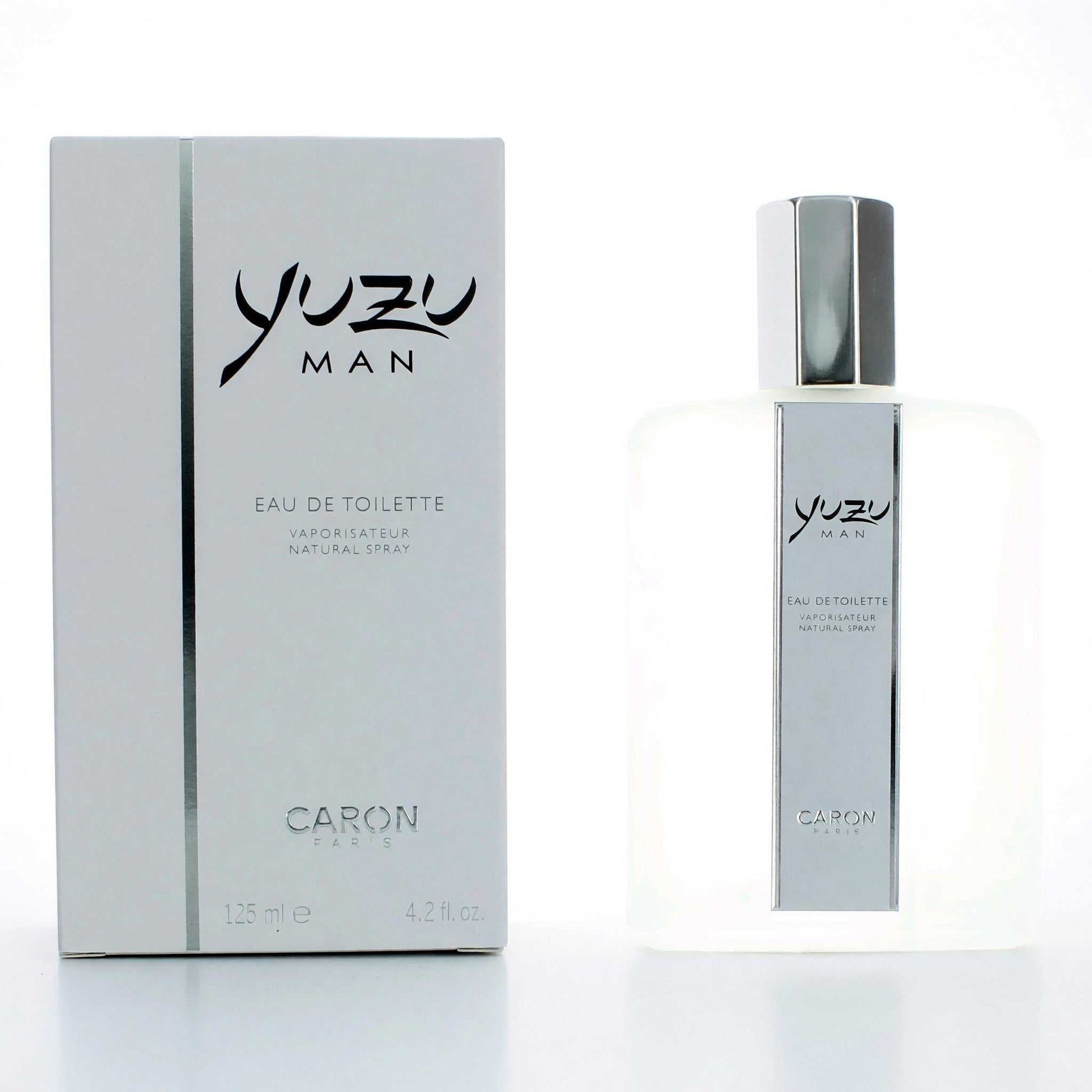 Caron Yuzu Man men's eau de toilette spray: glass bottle and box