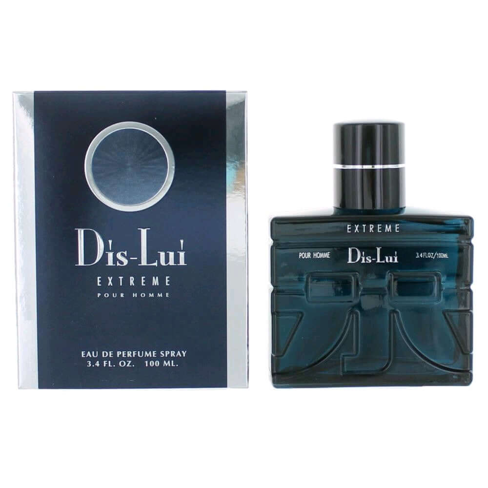 YZY Dis-Lui Extreme men's eau de perfume spray set, bottle and box