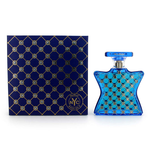 NoMad EDP spray bottle, blue patterned glass with cap and matching box