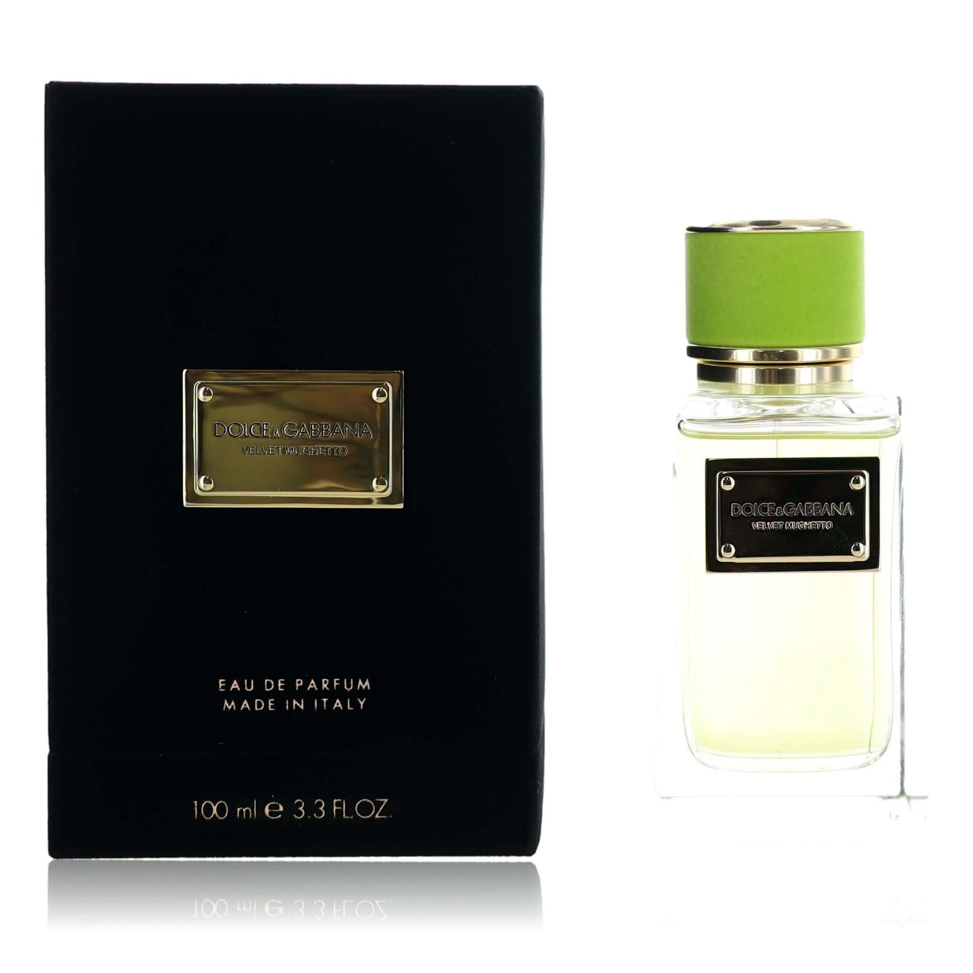 Dolce & Gabbana perfume bottle with packaging on a white background