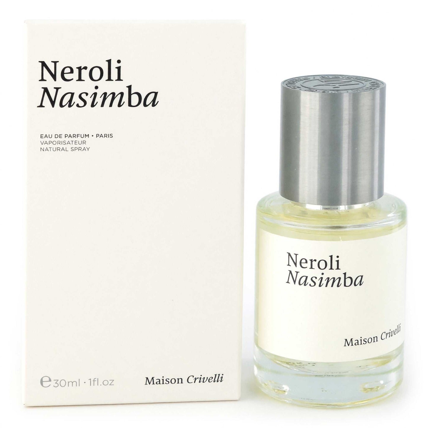 Maison Crivelli Neroli Nasimba EDP spray bottle with matching box