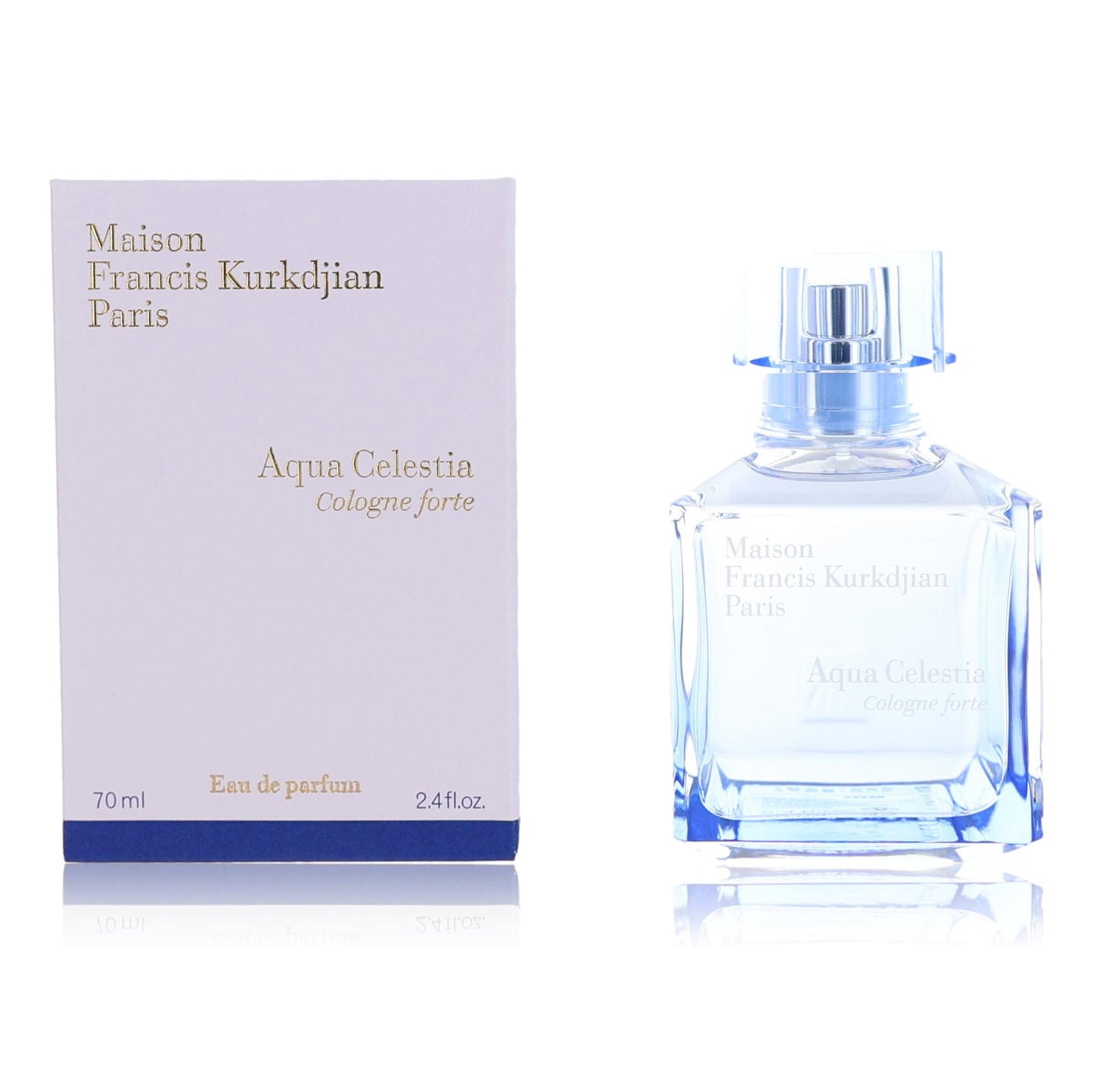 Unisex cologne forte set: glass 2.4 fl oz spray bottle with box