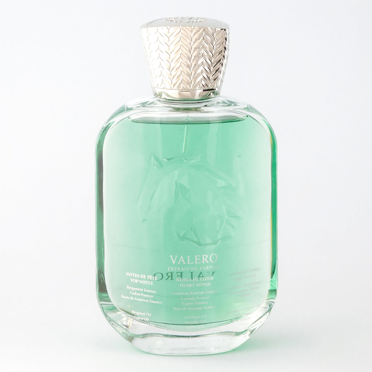 Parfums de Marly Valero extrait de parfum spray in a mint-green glass bottle with a silver cap