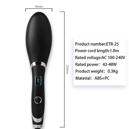 Black electronic device with measurements and specifications on a white background