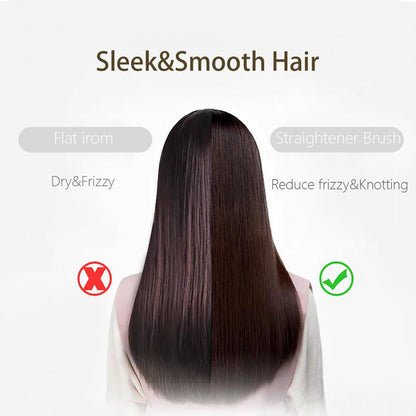 Illustration of sleek and smooth hair with text on a white background