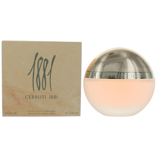 Women’s EDT spray with spherical glass bottle and matching box, 3.4 fl oz (100 ml)