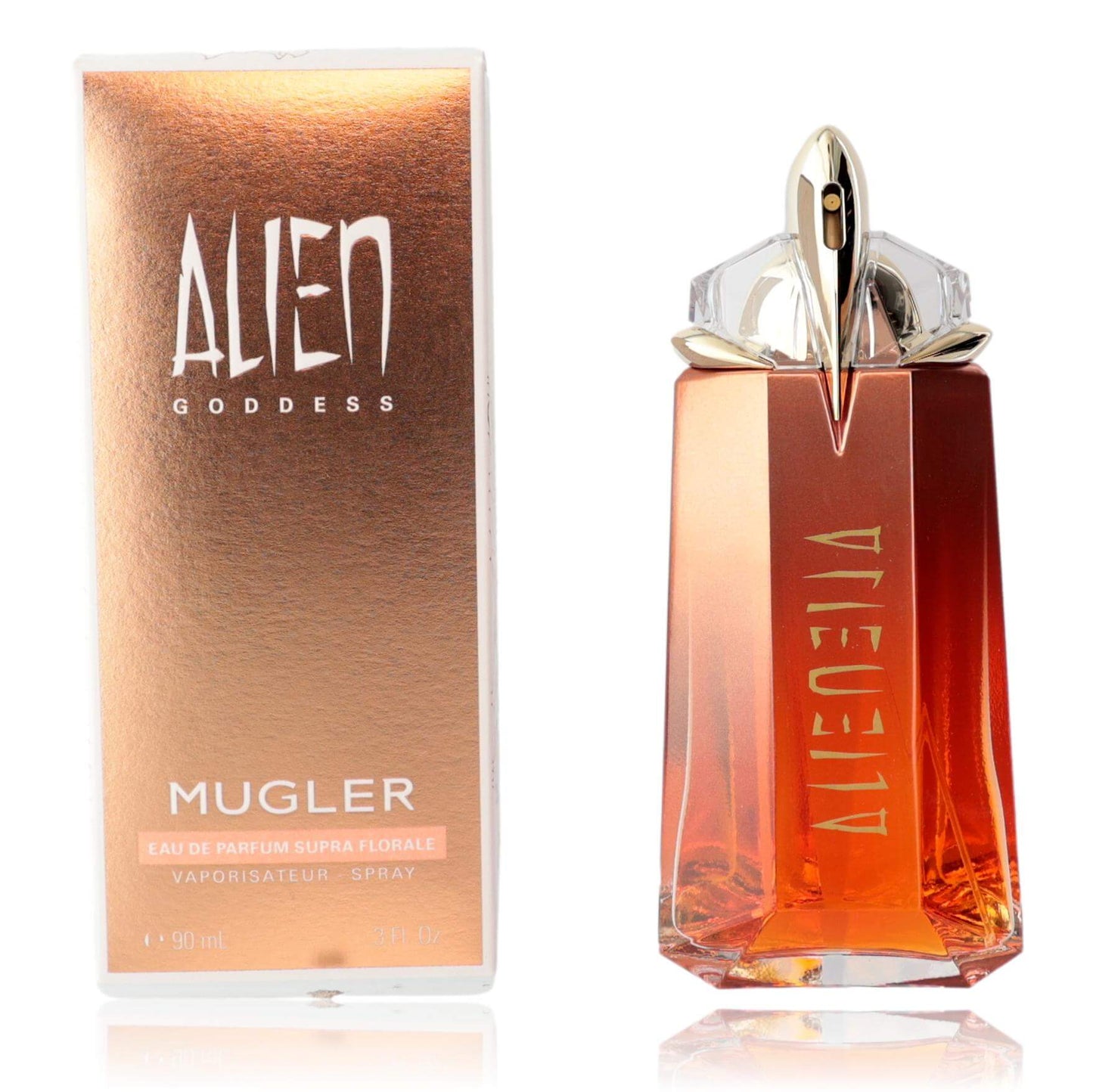 Thierry Mugler Alien Goddess eau de parfum spray bottle with orange glass box