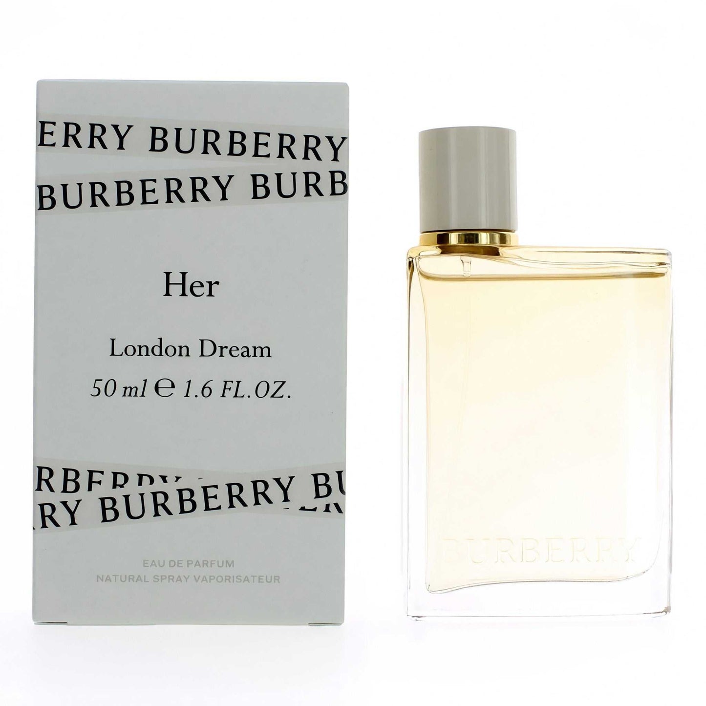 Burberry Her London Dream eau de parfum spray bottle with gold cap and box
