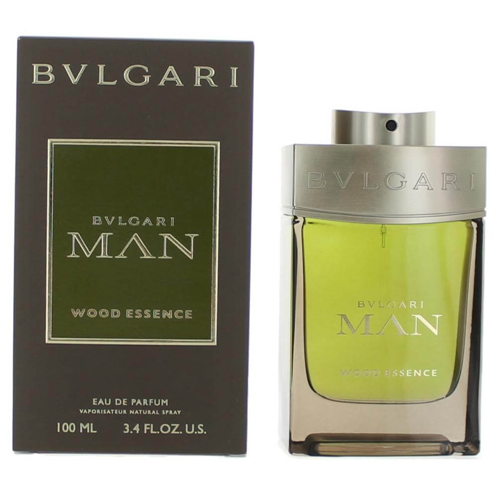 Bvlgari Man Wood Essence by Bvlgari, 3.4 oz EDP Spray for Men in a stylish bottle and packaging.