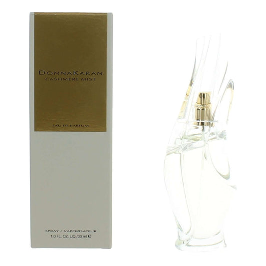Cashmere Mist by Donna Karan, 1 oz EDP Spray for Women in elegant bottle and packaging.