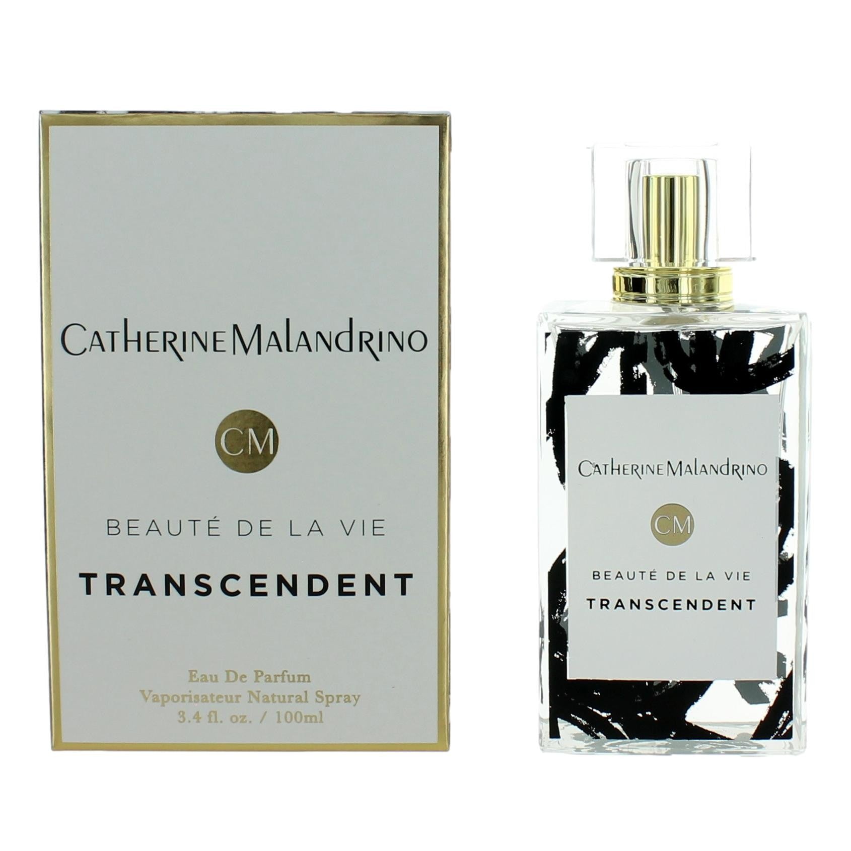 Women eau de parfum spray with gold cap, black label, and matching gift box