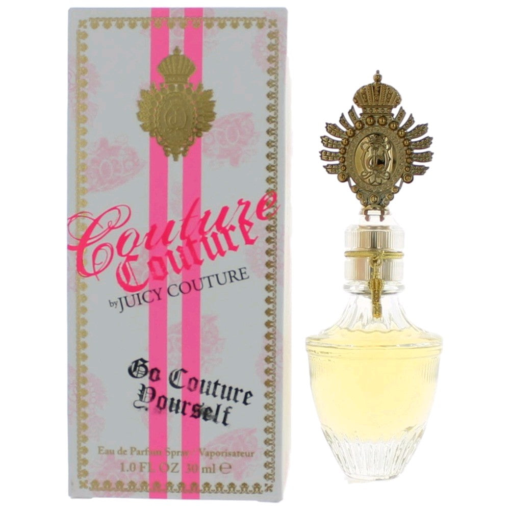 Couture Couture by Juicy Couture women’s 1 oz EDP spray bottle with gold cap, yellow liquid