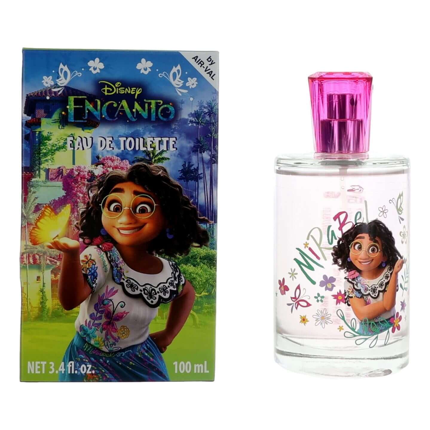 Encanto by Disney, 3.4 oz EDT Spray for Kids featuring a whimsical bottle and colorful packaging.