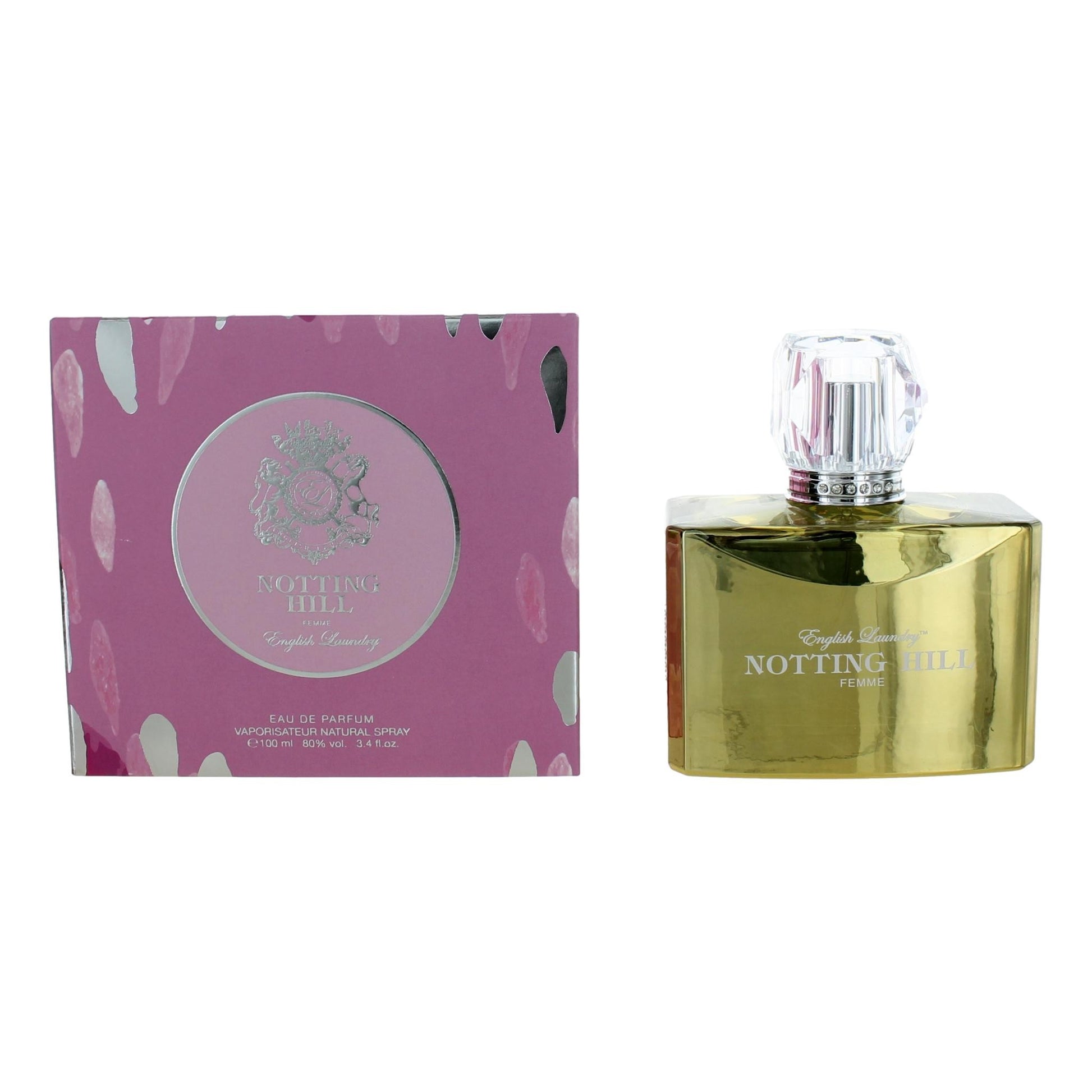Notting Hill by English Laundry EDP spray bottle with purple gift box, 3.4 oz