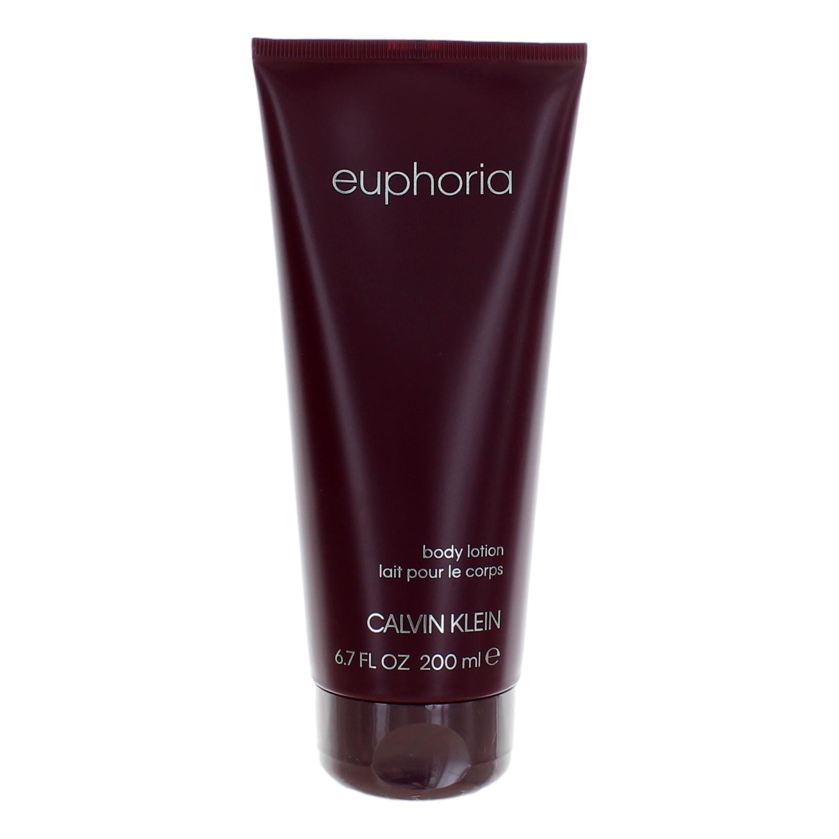 Euphoria body lotion tube 6.7 fl oz, burgundy
