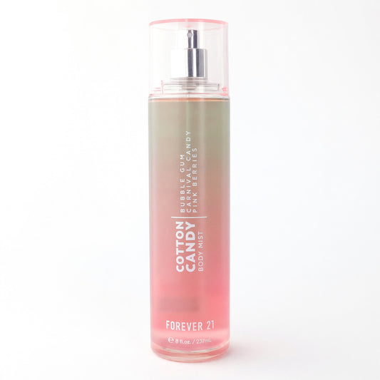 Cotton Candy body mist bottle by Forever 21, 8 oz, pink glass with spray top