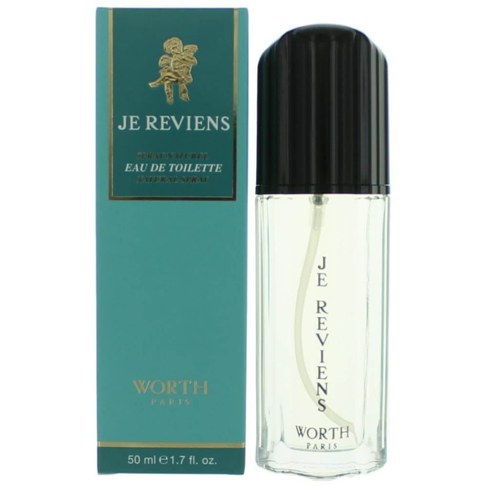 Je Reviens by Worth eau de toilette spray, boxed bottle with ribbed black cap