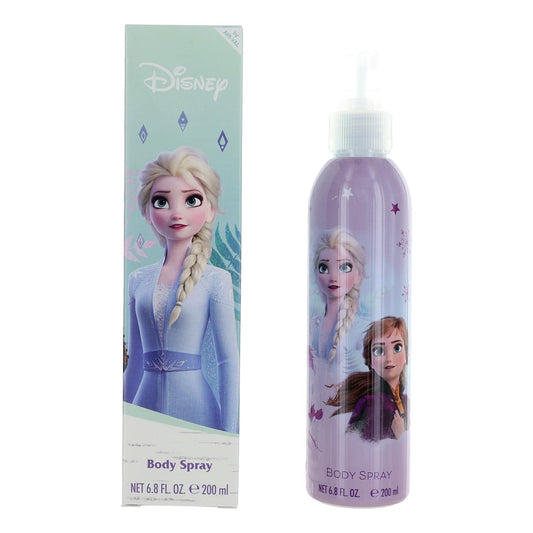 Frozen by Disney kids body spray bottle with purple label and Elsa artwork, 6.8 oz