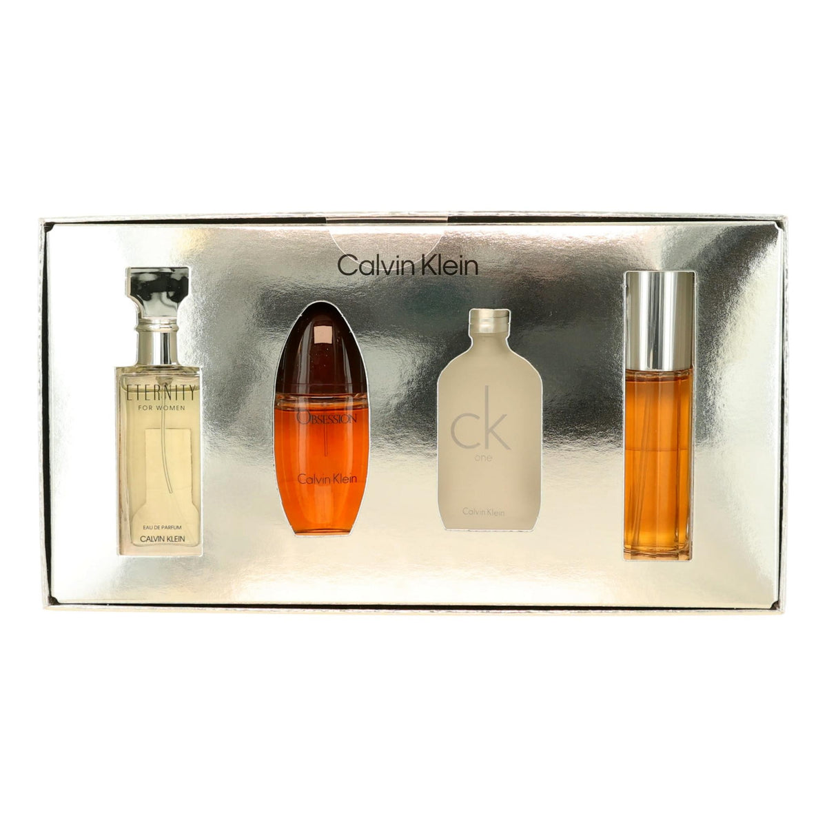 Calvin Klein 4-piece mini perfume variety set, assorted bottle sizes