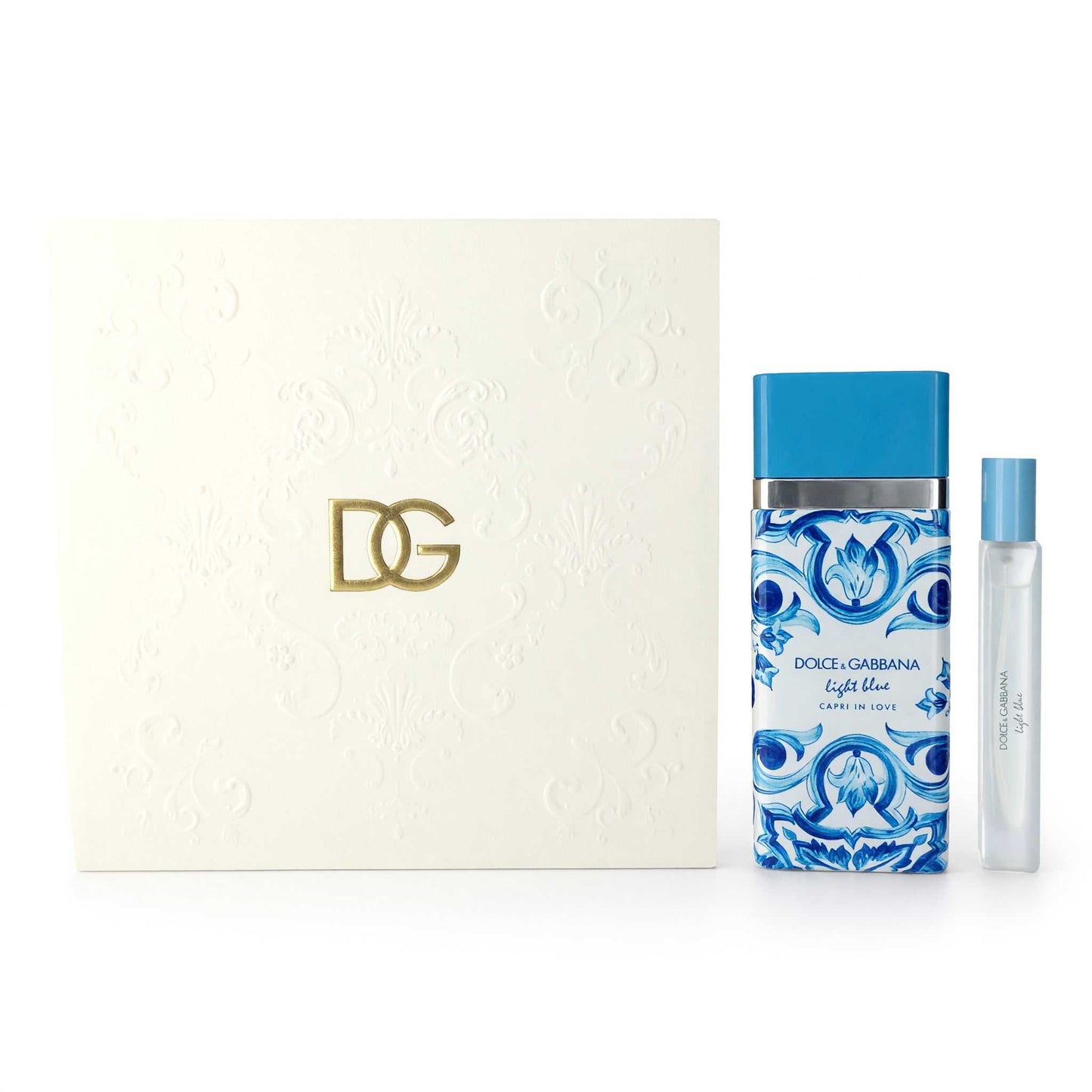 Dolce & Gabbana Light Blue 2-piece capri gift set with blue spray and bottle