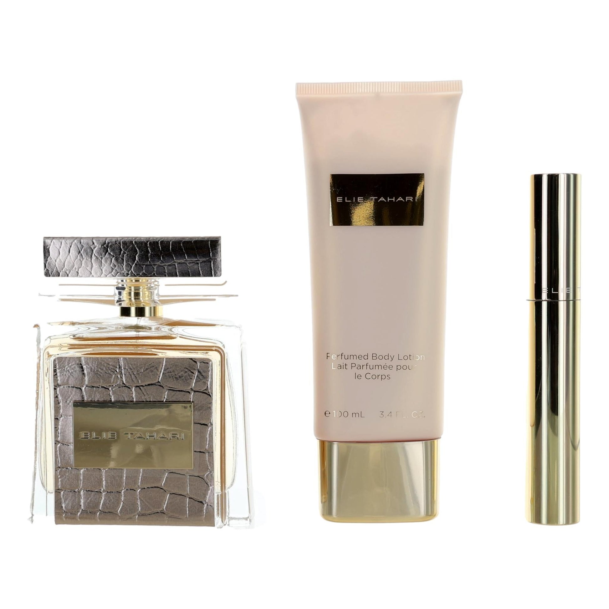 Elie Tahari women’s 3-piece gift set: lotion tube, perfume, and travel spray