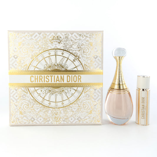 J'adore by Christian Dior 2-piece set: box, perfume bottle, and mini spray canister