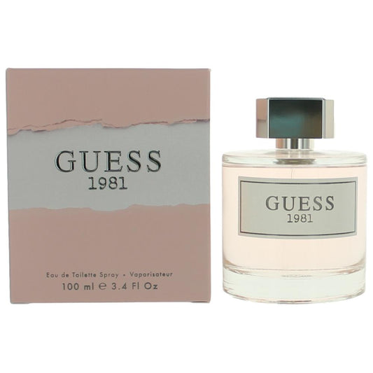 Guess 1981 women’s Eau de Toilette spray bottle with matching box