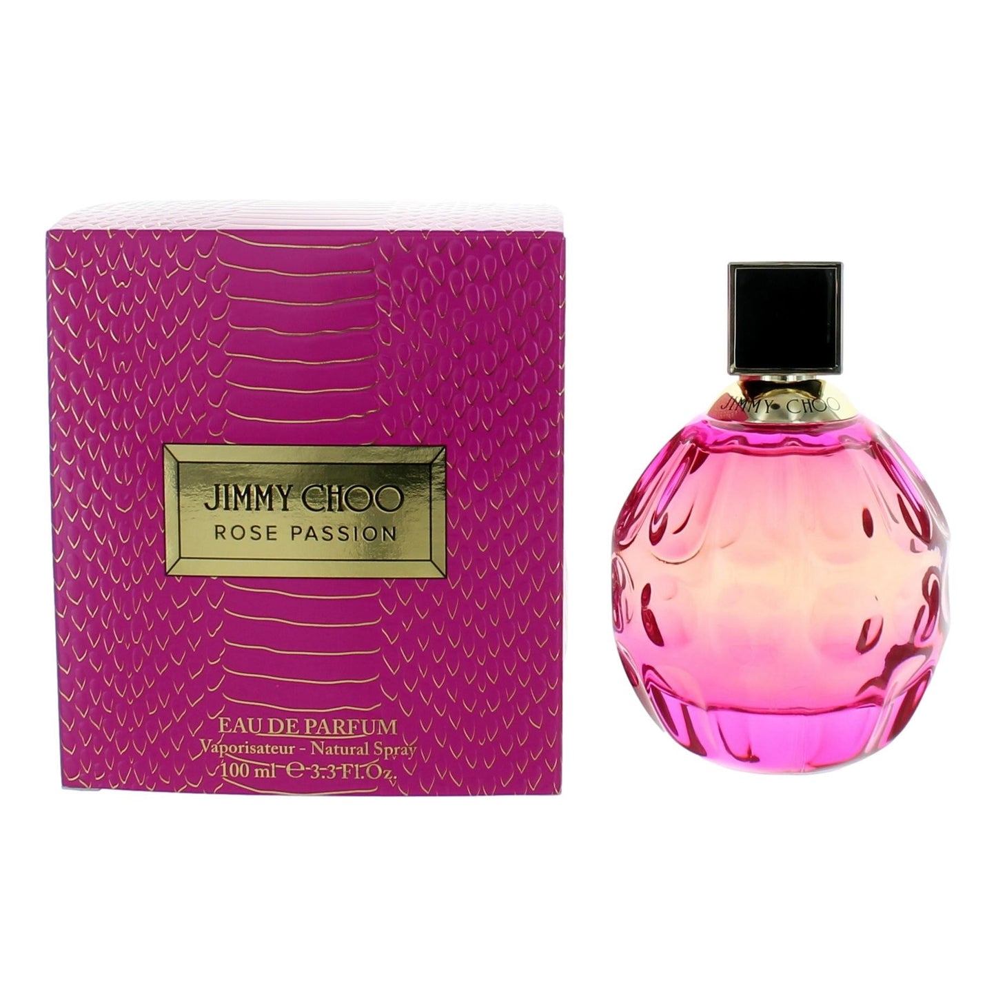 Jimmy Choo Rose Passion eau de parfum bottle and box