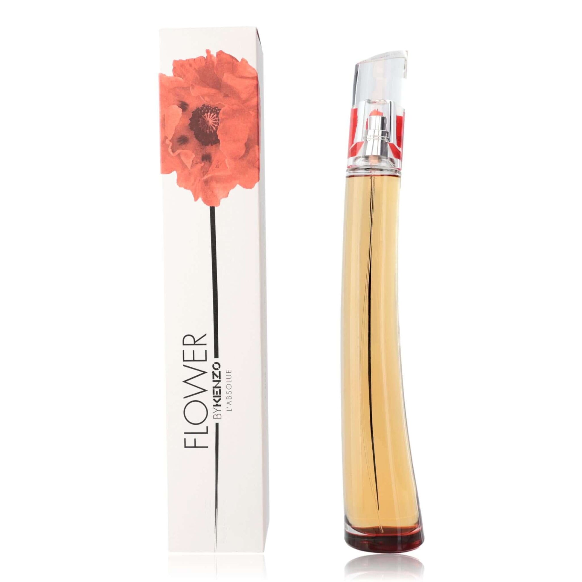 Flower L'Absolue by Kenzo, 3.3 oz EDP Spray for Women in elegant packaging with floral design.
