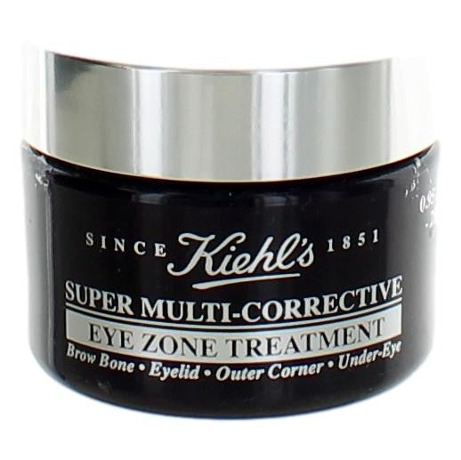 Kiehl's eye treatment jar with black container and gold logo