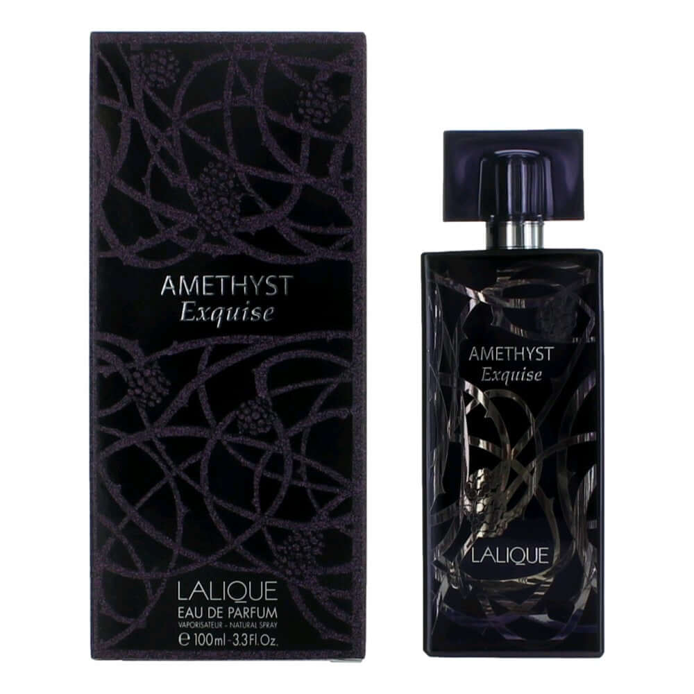 Amethyst Exquise perfume spray bottle with matching retail box
