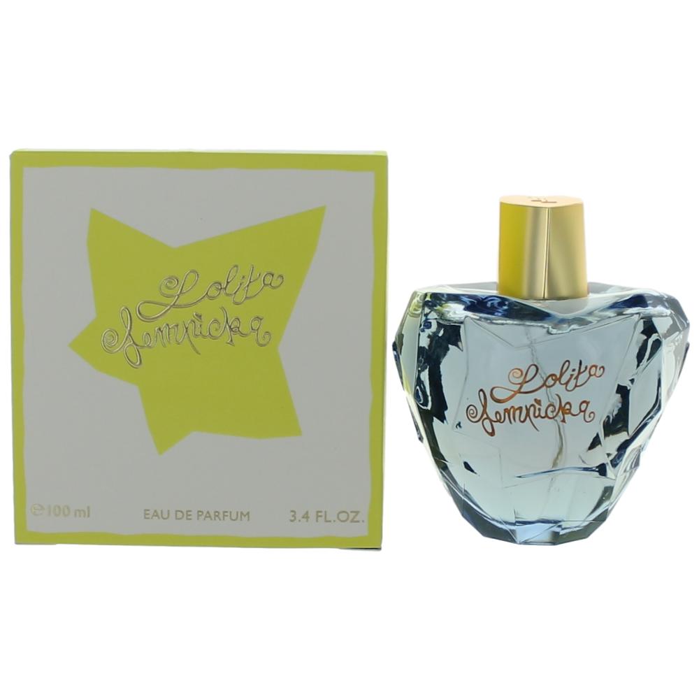 EDP spray bottle and box: blue glass with gold cap, 3.4 oz by Lolita Lempicka