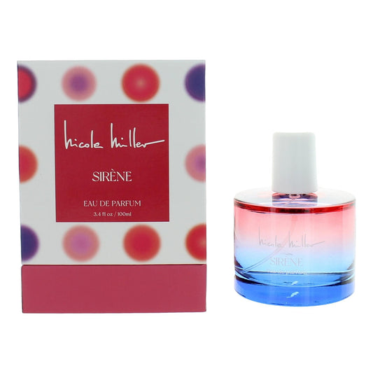 Women’s eau de parfum spray with red-and-white box and blue-accent glass bottle