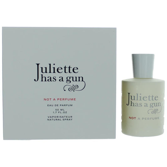 Not a Perfume eau de parfum spray bottle with Juliette Has a Gun box, light green