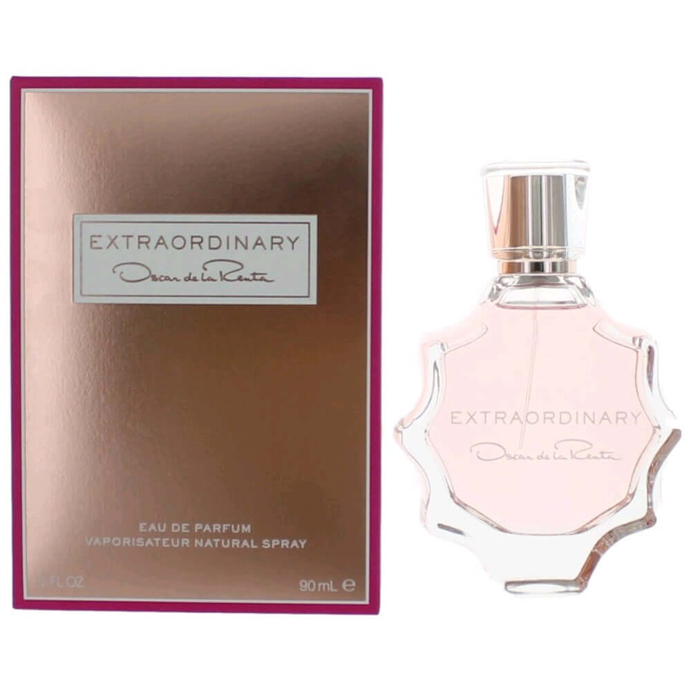 Extraordinary eau de parfum spray by Oscar De La Renta, pink bottle