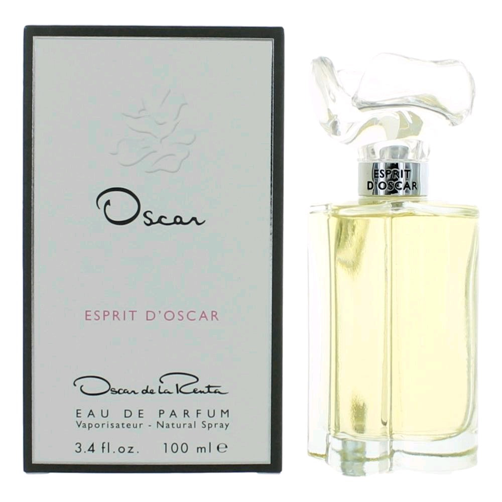 Oscar Esprit d'Oscar eau de parfum spray bottle and box, 100 ml