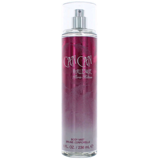 Can Can Burlesque by Paris Hilton, 8 oz Body Mist for Women bottle showcasing luxurious fragrance.