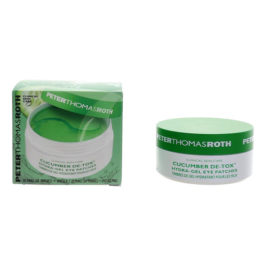 Hydra-Gel eye patches box and jar by Peter Thomas Roth, green cucumber graphics