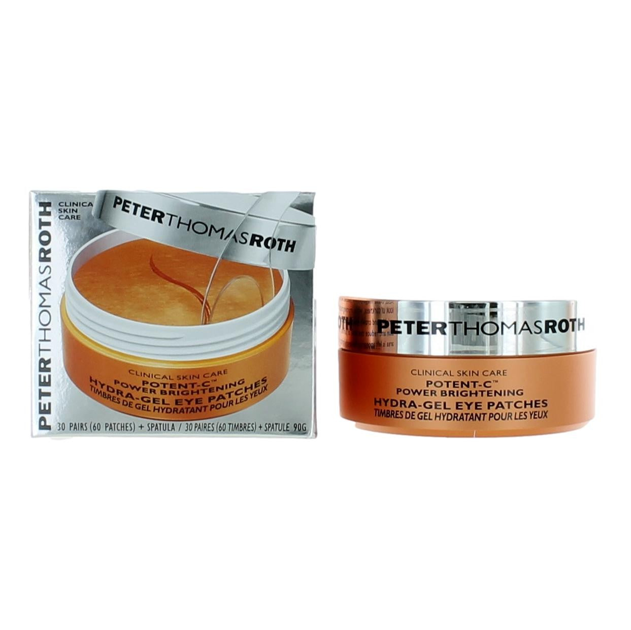 Peter Thomas Roth Hydra-Gel eye patches box and jar, clinical skin care packaging