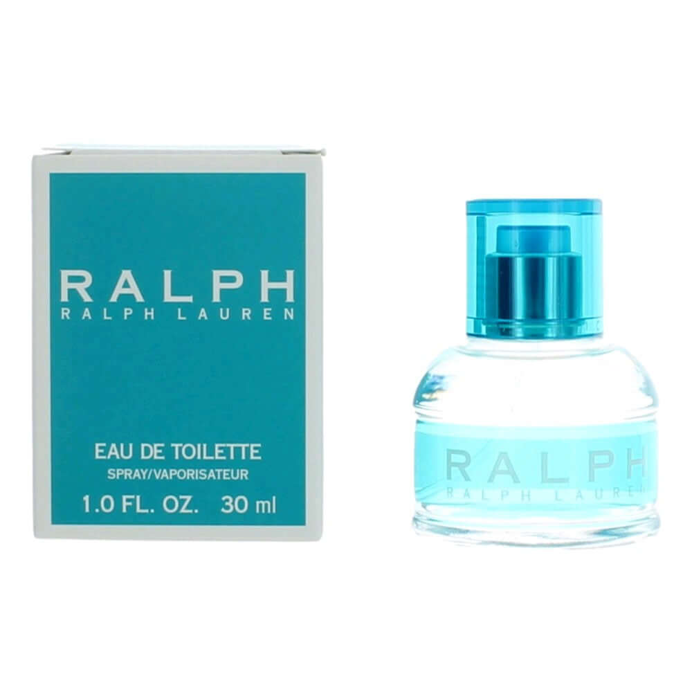 Ralph by Ralph Lauren women’s EDT spray in clear glass bottle with teal cap and box