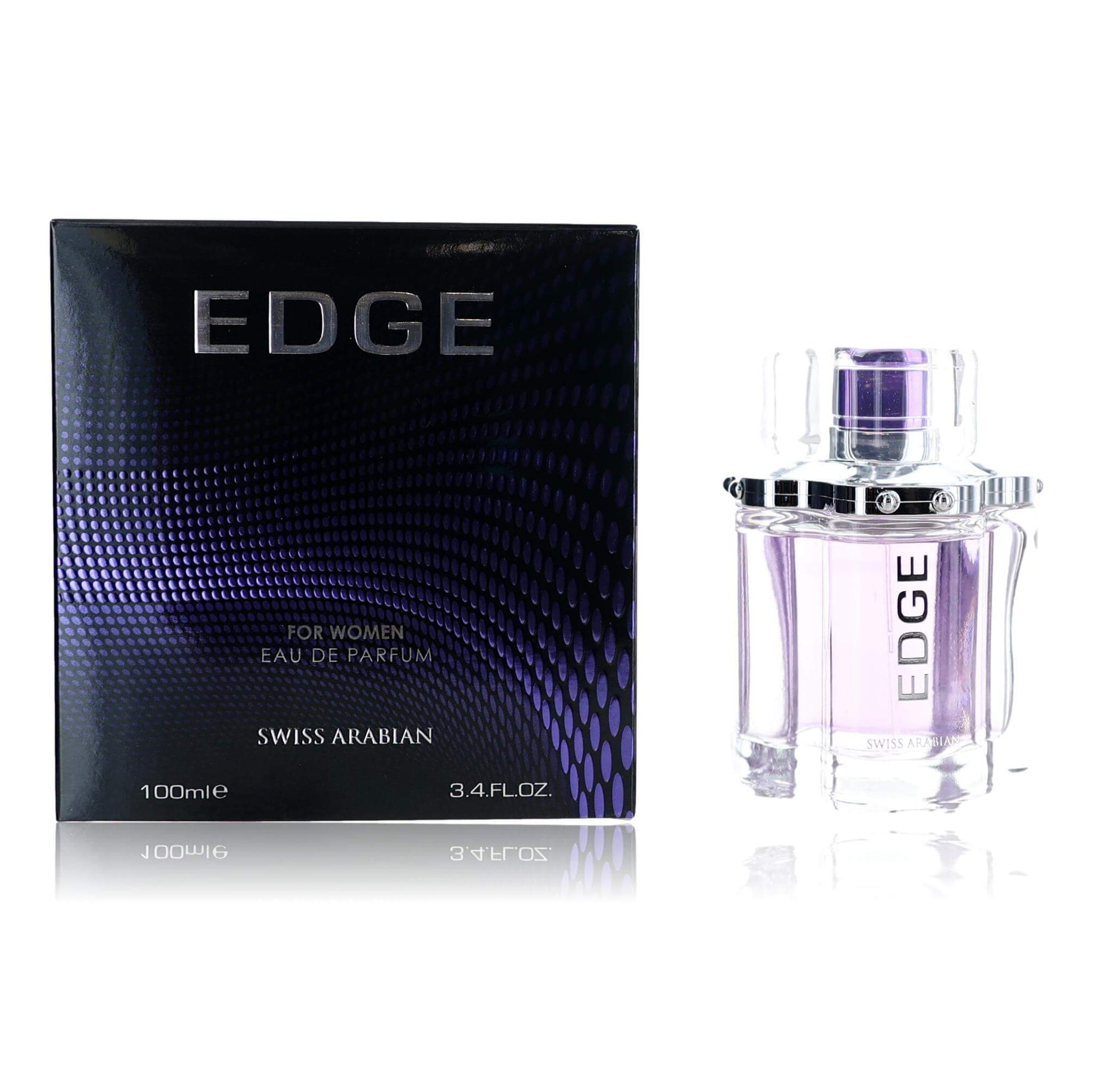 Edge by Swiss Arabian women's EDP spray bottle and box