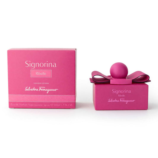Women’s Eau de Parfum spray by Salvatore Ferragamo, pink box and bottle set