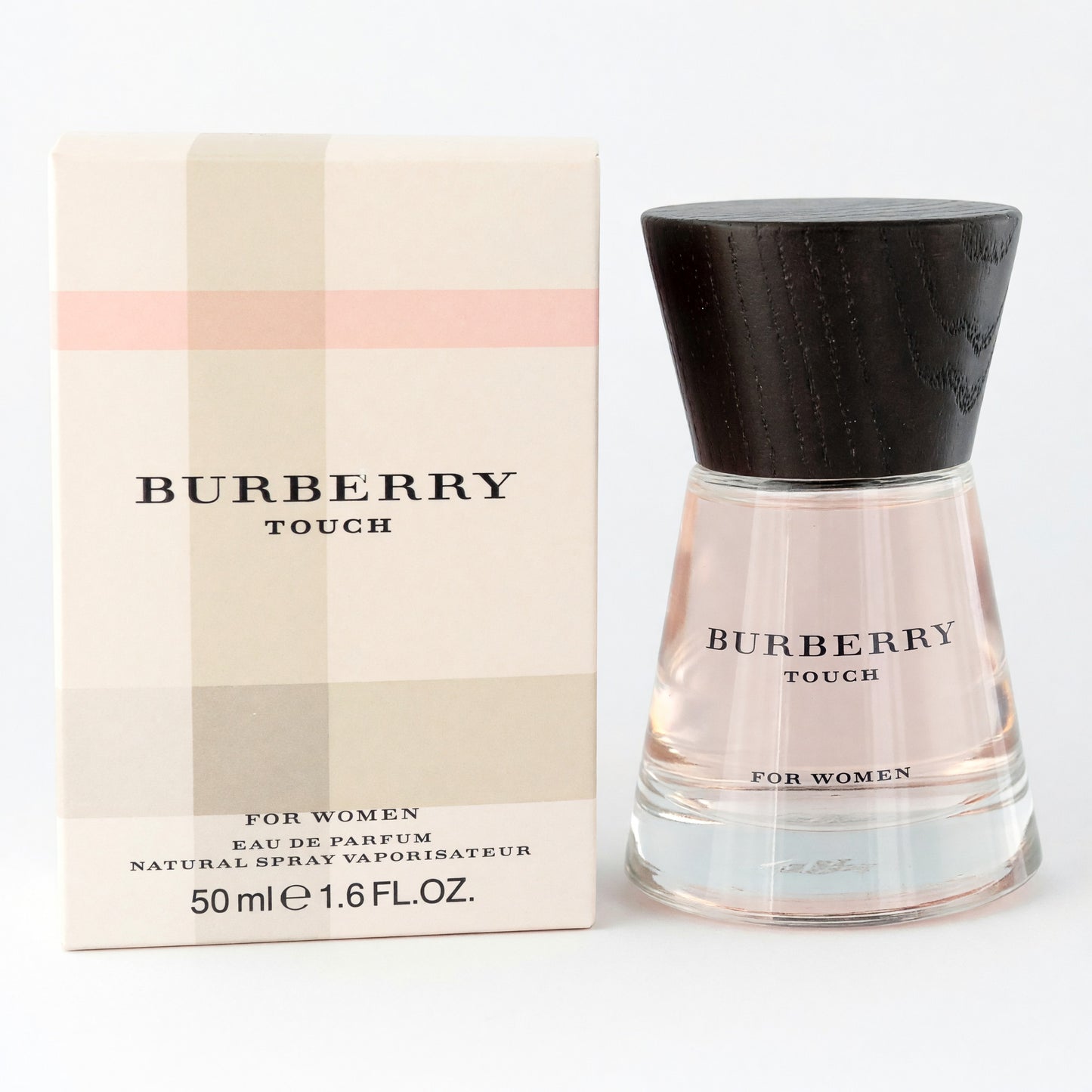 Women's Burberry Touch eau de parfum spray bottle with glass base and dark cap