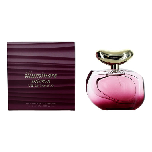 Vince Camuto Illuminare Intensa women’s EDP spray bottle and box, pink glass