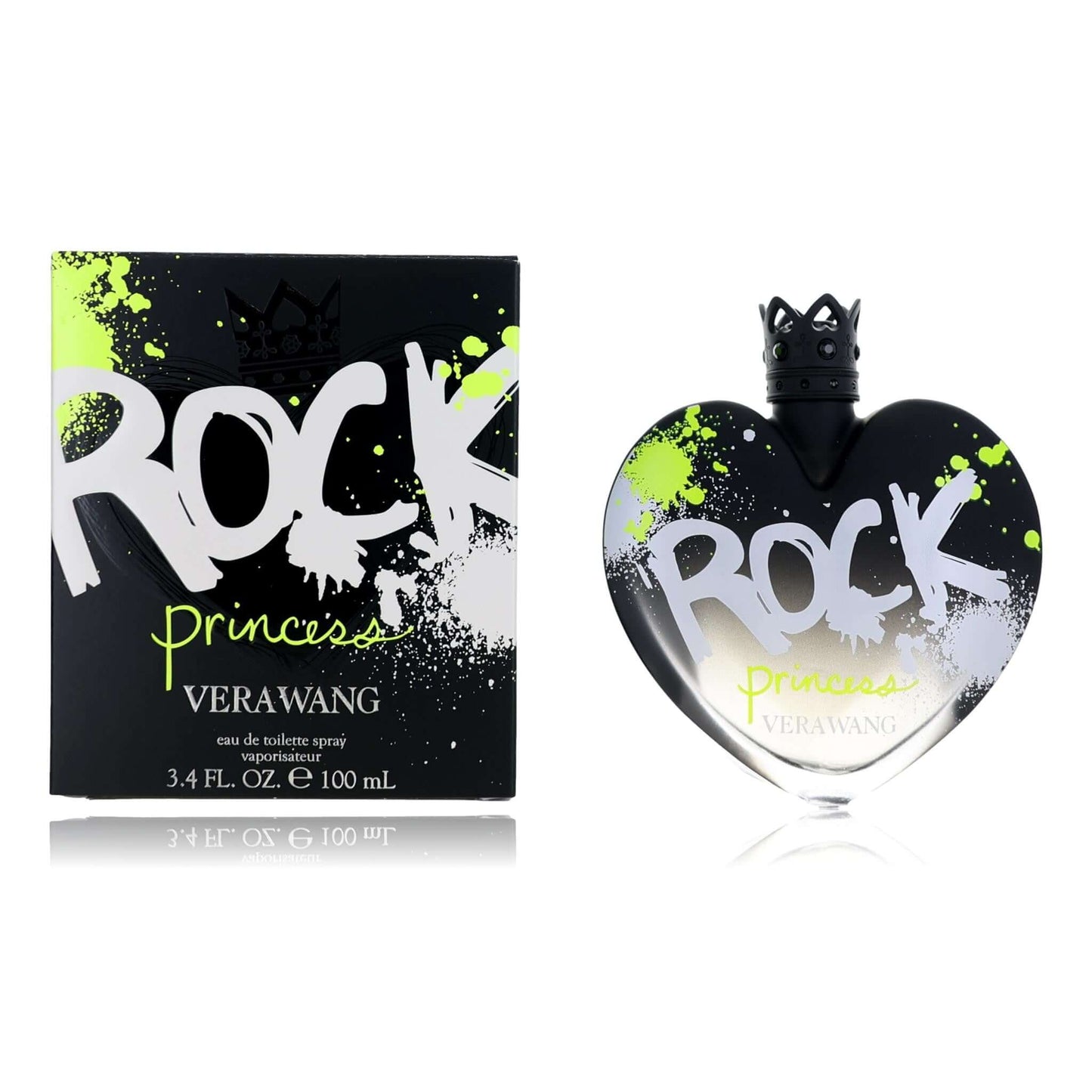 Vera Wang Rock Princess heart-shaped EDT spray bottle with matching gift box