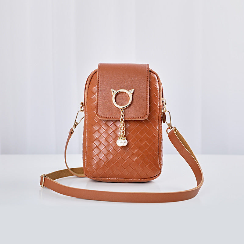 Mobile Phone Bag for Women Mobile Phone Bags Women Woven Pearl Tass | Ectron Online