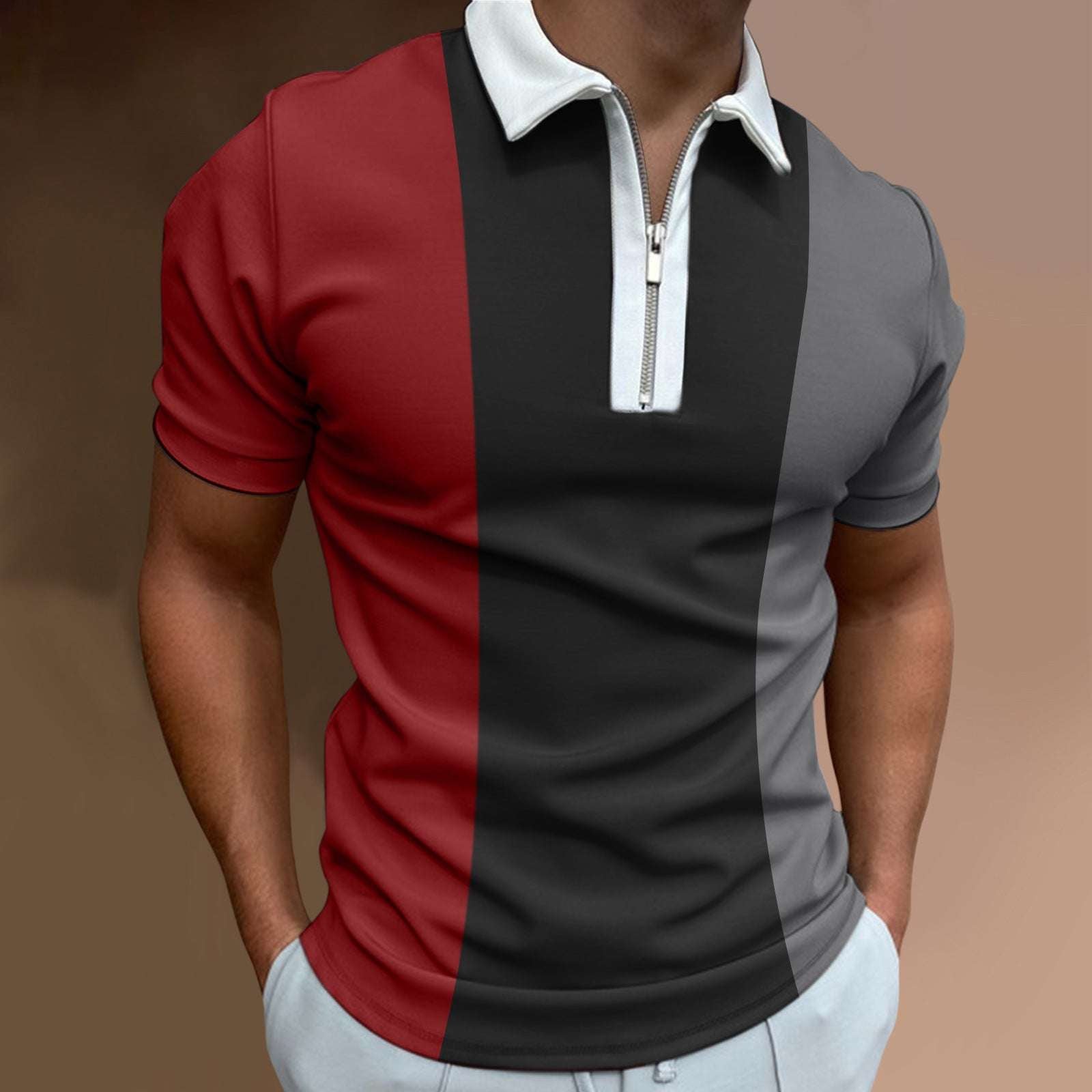 Classic Men's Polo T-Shirt - Premium Cotton Short Sleeve Polo Casual Multicolor Men's Coat Lapel | Ectron Online