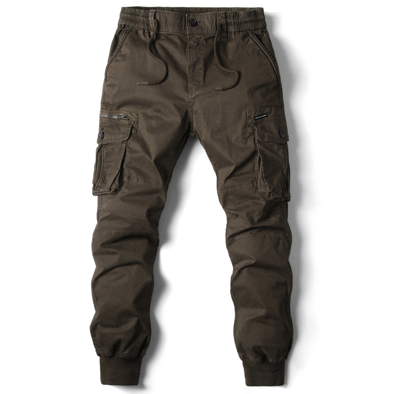 Men's Multi-Pocket Skinny Working Pants