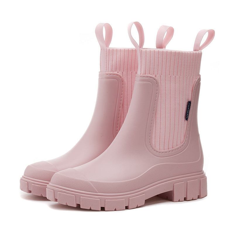 Elastic Band Women's Rain Boots Wear-resistant Height Increasing Waterpr | Ectron Online